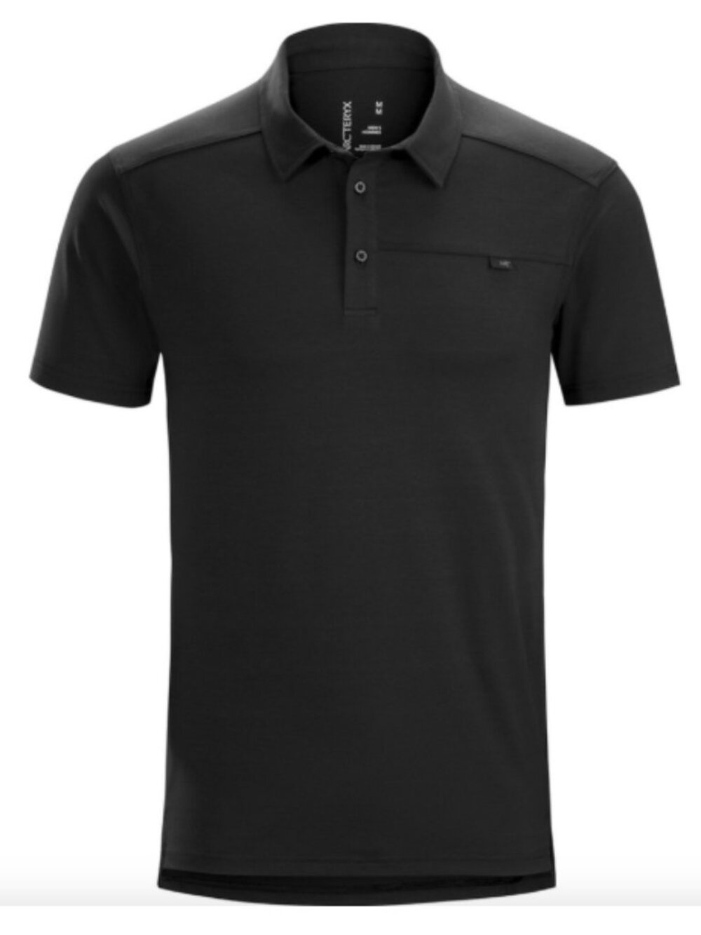 Arc'teryx Captive SS Polo Shirt Faded Washed Black Short Sleeve Size Large